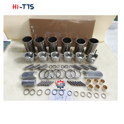 6D14T کیت موتور برای حفاری E120 E140 E180 پوشه، پیستون، حلقه، شیر، بشینگ، کیت گاسکت کامل