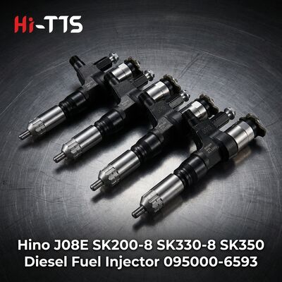 انژکتور سوخت 095000-6593 برای بیل مکانیکی خزنده Hino J08E برای موتور SK200-8 SK330-8 SK350