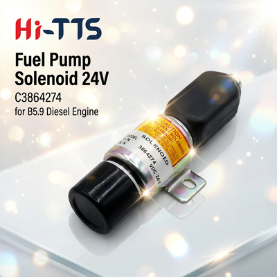 قطعات ماشین آلات ساختمانی 24V 3864274 386-4274 دریچه سولینوئید توقف برای 6BT5.9 B5.9 قطعات حفاری
