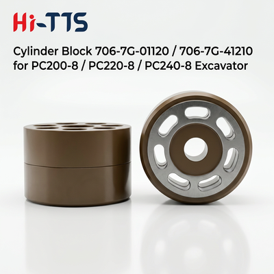 بلوک سیلندر قطعات هیدرولیک بیل مکانیکی 706-7G-01120 706-7G-41210 7067G01120 7067G41210 برای بیل مکانیکی PC200-8 PC220-8 PC240-8