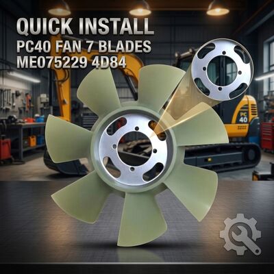 فن خنک کننده موتور 7 تیغه ME075229 4D84 Yanmar PC40 PC40-7 مینی Excavator Quick Install Replacement