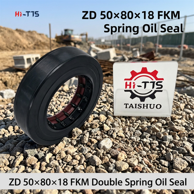 نوار آب‌بند روغنی اسکلتی فنر دوتایی ZD50×80×18 با ساختار مستطیلی برای گیربکس لودر و مینی لودر، نوار آب‌بند جایگزین