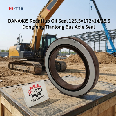 روغن‌گیر توپی چرخ عقب DANA 485 OE 3104081-ZM01A سایز 125.5×172×14/18.5 برای کامیون سنگین دانگ‌فنگ تیان‌لونگ تیانجین و اتوبوس مسافربری، سیل جایگزین محور عقب